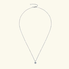 18K Gold Classic Four-claw Diamond Necklace - Purmina
