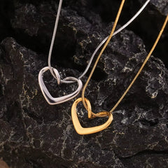 18k Gold Gold Love Heart Necklace - Purmina