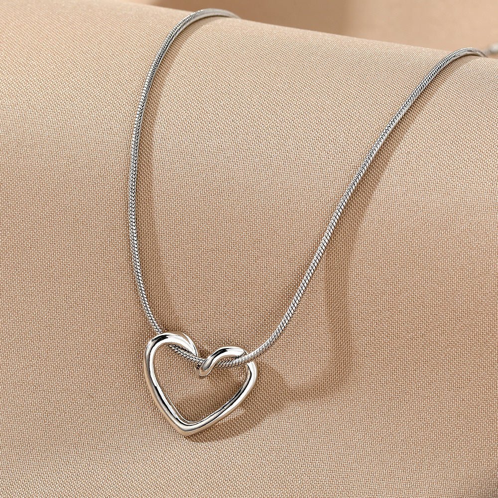 18k Gold Gold Love Heart Necklace - Purmina