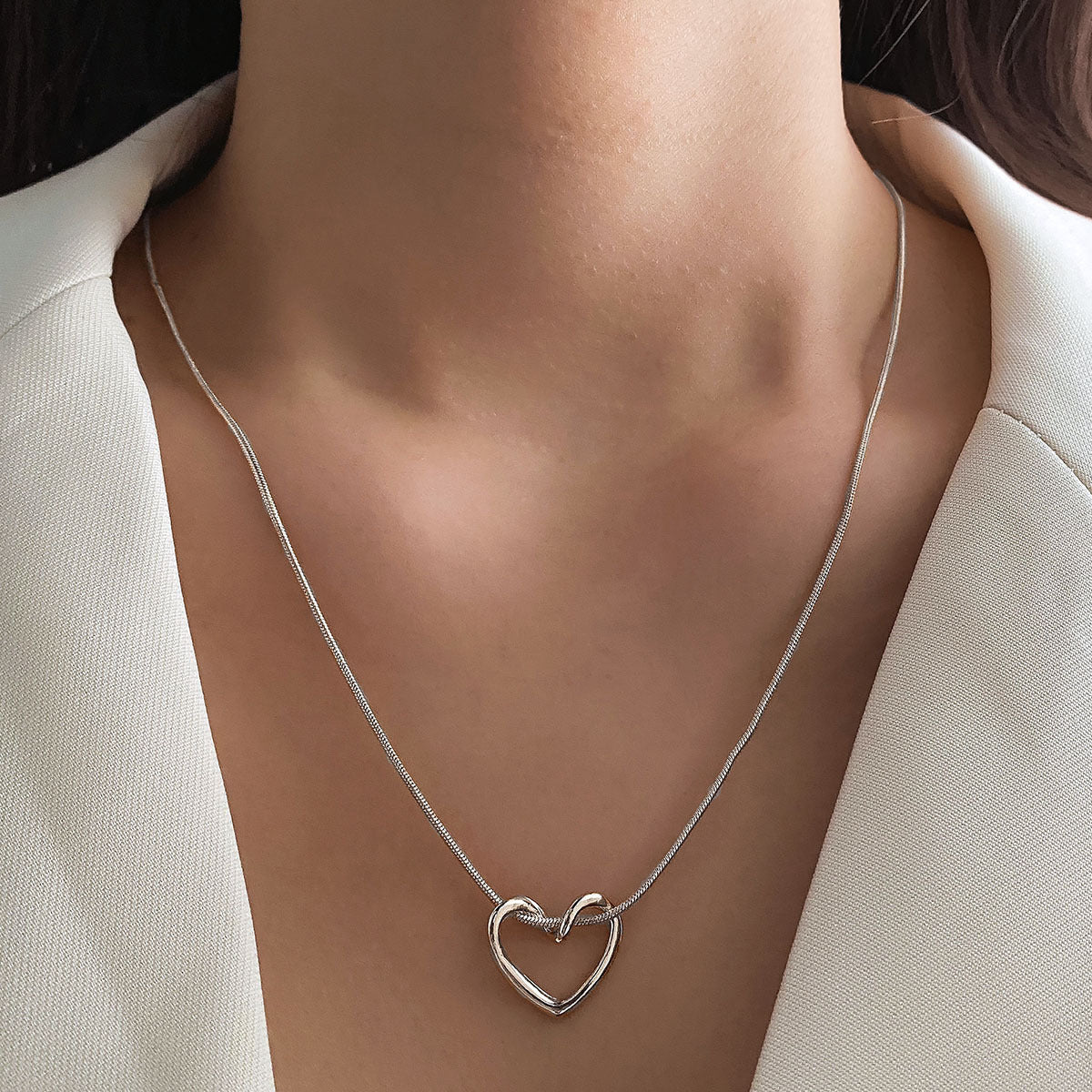 18k Gold Gold Love Heart Necklace - Purmina