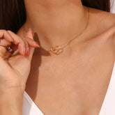 18k Gold Gold Love Heart Necklace - Purmina
