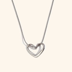 18k Gold Gold Love Heart Necklace - Purmina