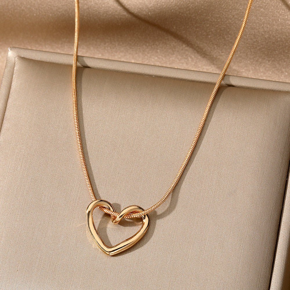 18k Gold Gold Love Heart Necklace - Purmina