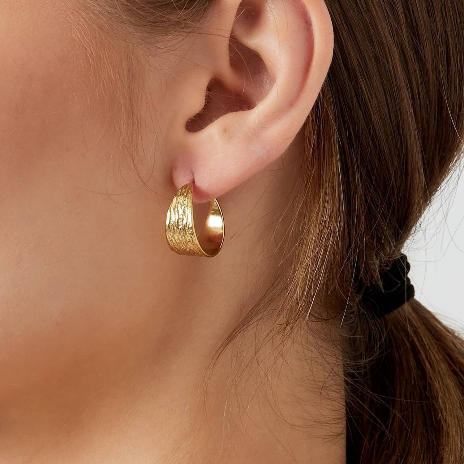 Gold Chunky Hoops - Timeless Elegance - Purmina