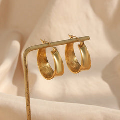 Chunky Gold Classic Hoops - Purmina
