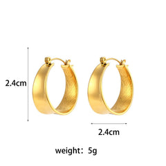 Gold Chunky Hoops - Timeless Elegance - Purmina