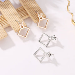 Hollow Square Ear Wrap Earrings - Modern Chic Style - Purmina