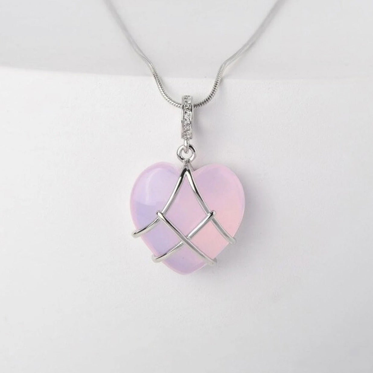 Silver Moonstone Pendant Necklace - Purmina