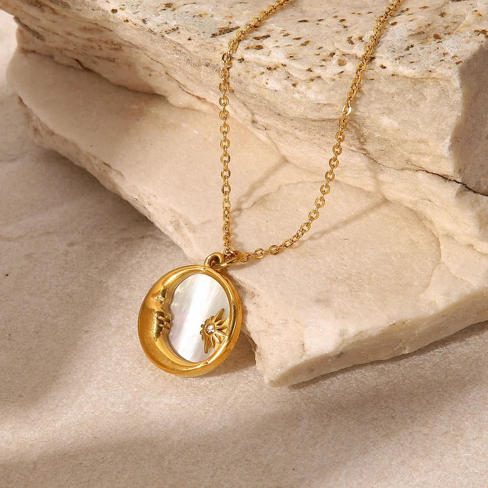 Popular Versatile Shell Moon Necklace - Purmina