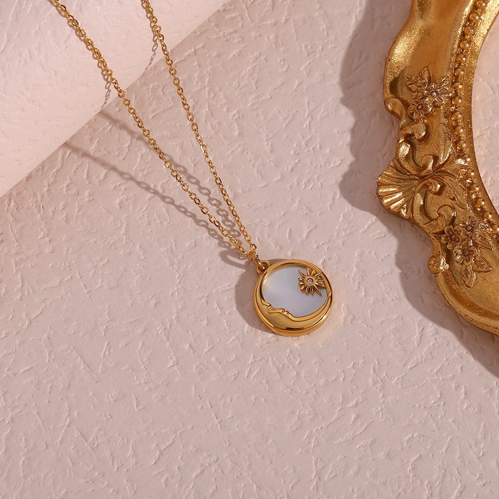 Popular Versatile Shell Moon Necklace - Purmina