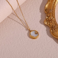 Popular Versatile Shell Moon Necklace - Purmina