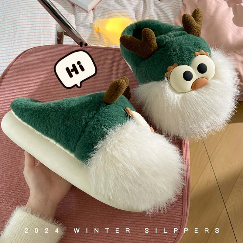 Christmas Deer Cotton Shoes