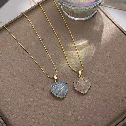 Celestial Moonstone Necklace – Cartoon Princess Pendant for Girls | Novelty Love Jewelry