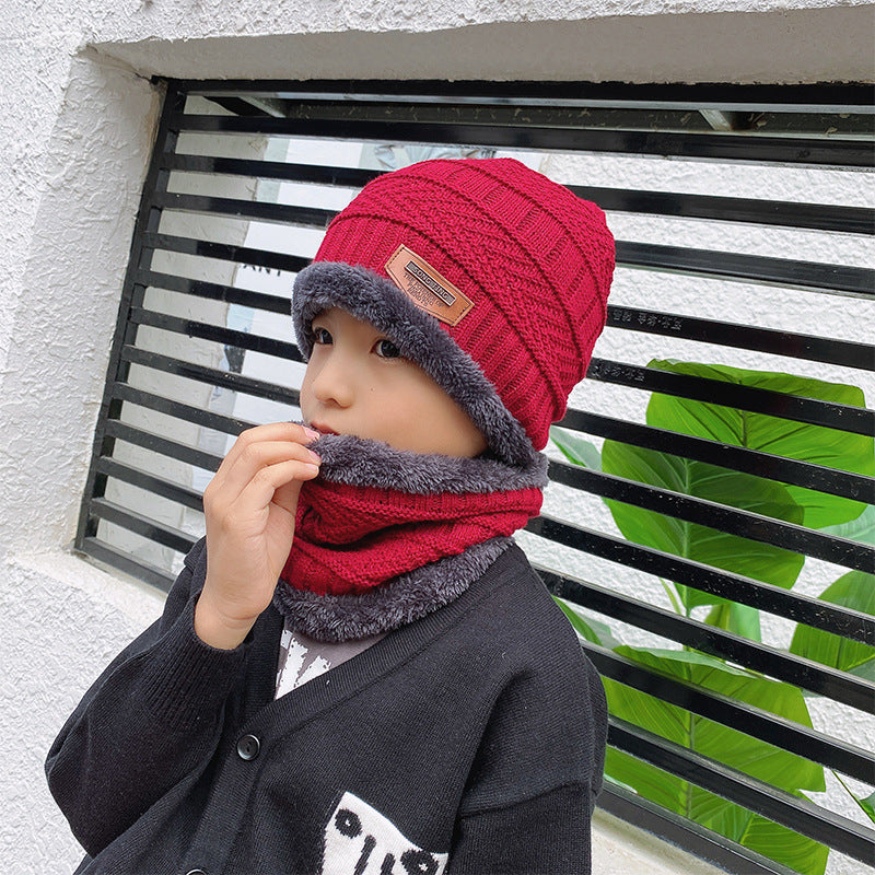 Knitted Winter Beanie Scarf Set