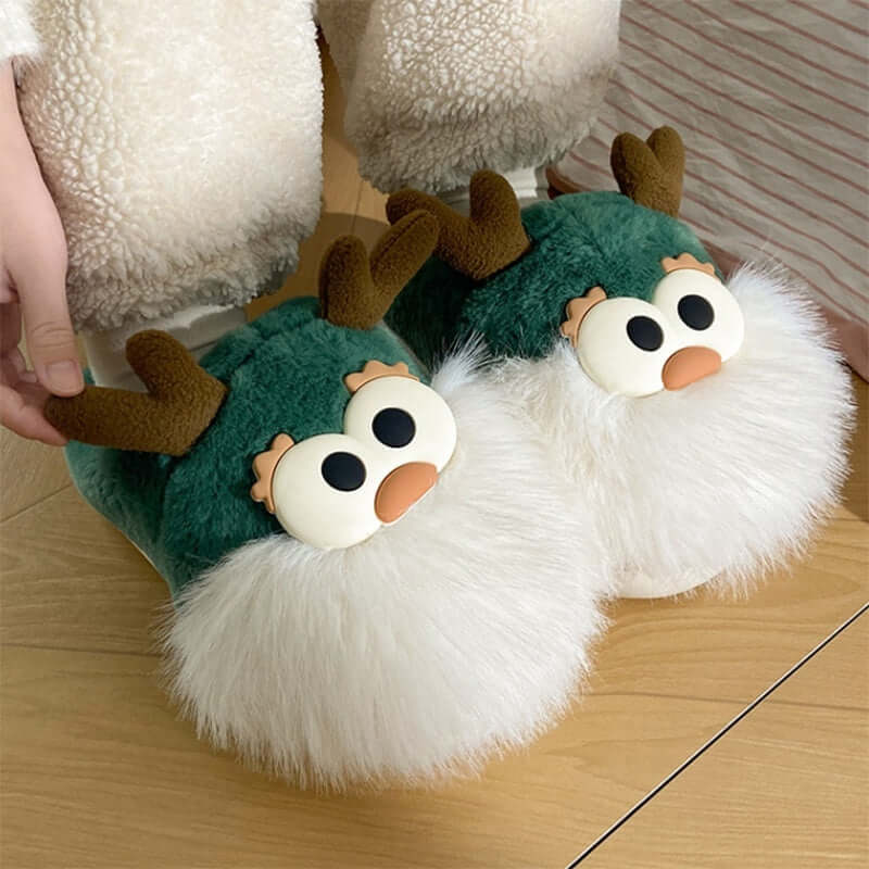 Christmas Deer Cotton Shoes