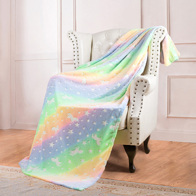 Glow-in-the-Dark Flannel Fleece Blanket – Soft, Warm Gift for Kids