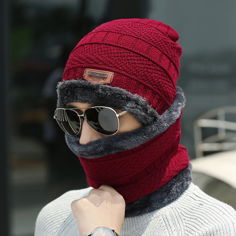 Knitted Winter Beanie Scarf Set