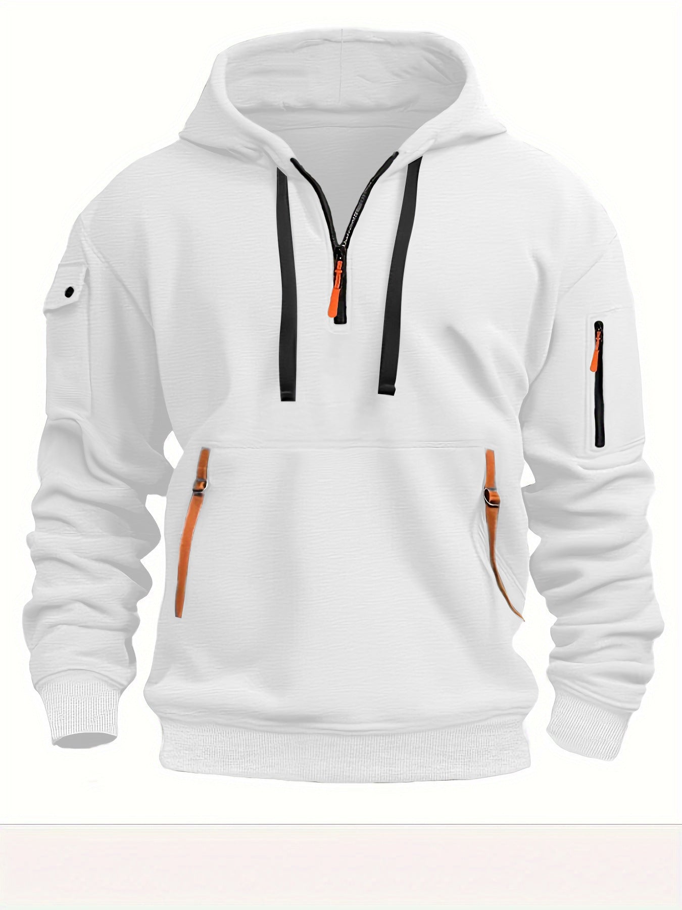 Men's Fleece Quarter-Zip Workout Hoodie