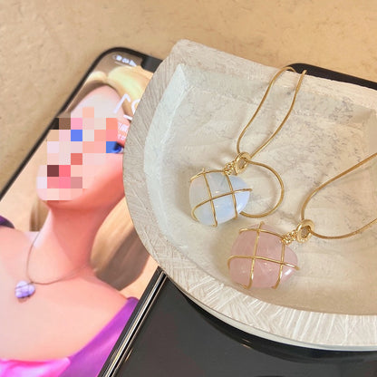 Celestial Moonstone Necklace – Cartoon Princess Pendant for Girls | Novelty Love Jewelry