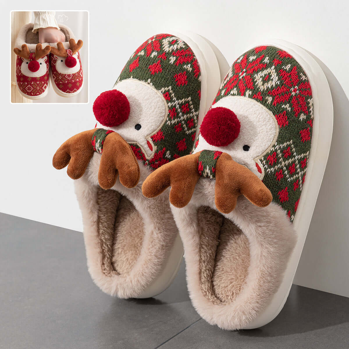 Unisex 2024 Christmas Cotton Slippers