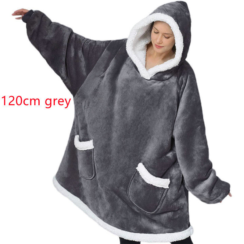 Wearable Blanket with Sleeves and Pocket