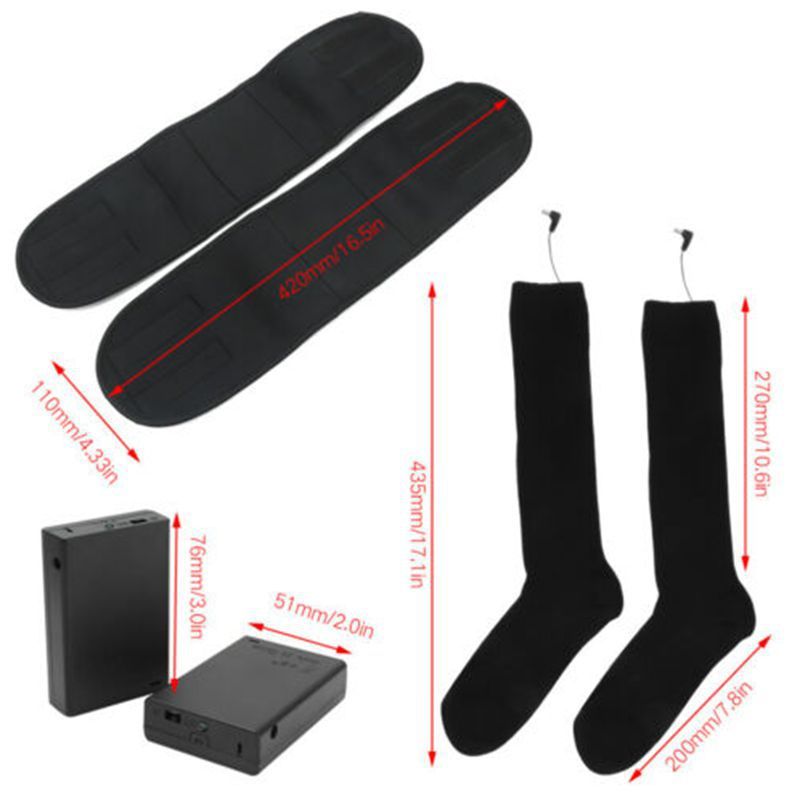 USB Electric Heated Socks for Men , Women  Quick Warmth, Cotton,