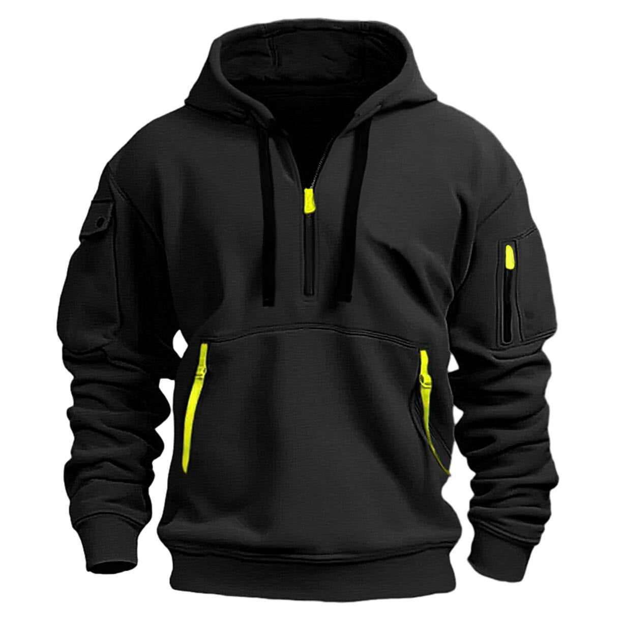 Men's Fleece Quarter-Zip Workout Hoodie