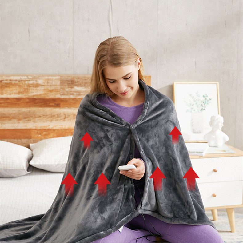 USB Heated Shawl & Blanket, Flannel with 3 Temperature Settings