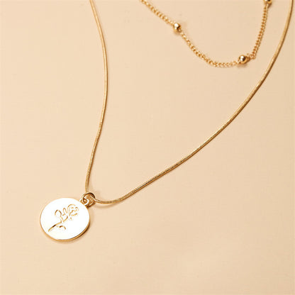 Women’s Multi-Layer Necklace – Simple Rose Gold Versatile Fashion Jewelry