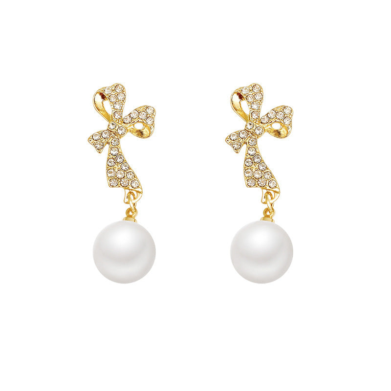 INS Butterfly Earrings With Rhinestones