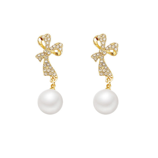INS Butterfly Earrings With Rhinestones