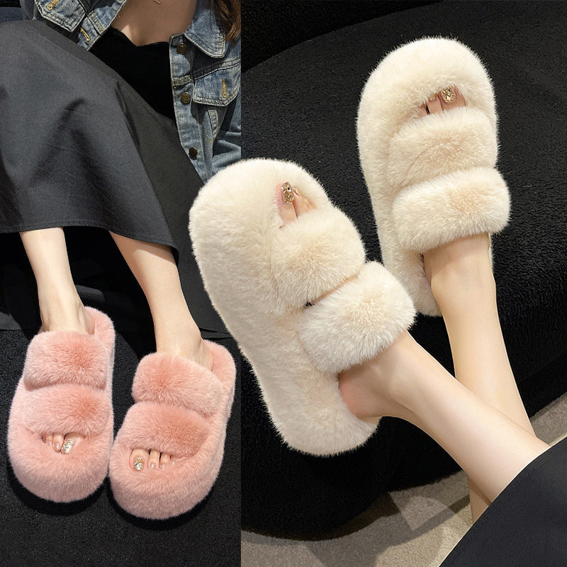 Warm Plush Slippers for Women