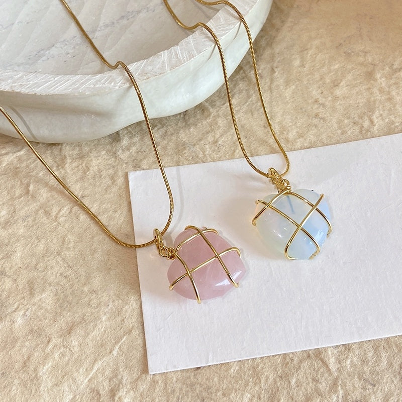 Celestial Moonstone Necklace – Cartoon Princess Pendant for Girls | Novelty Love Jewelry