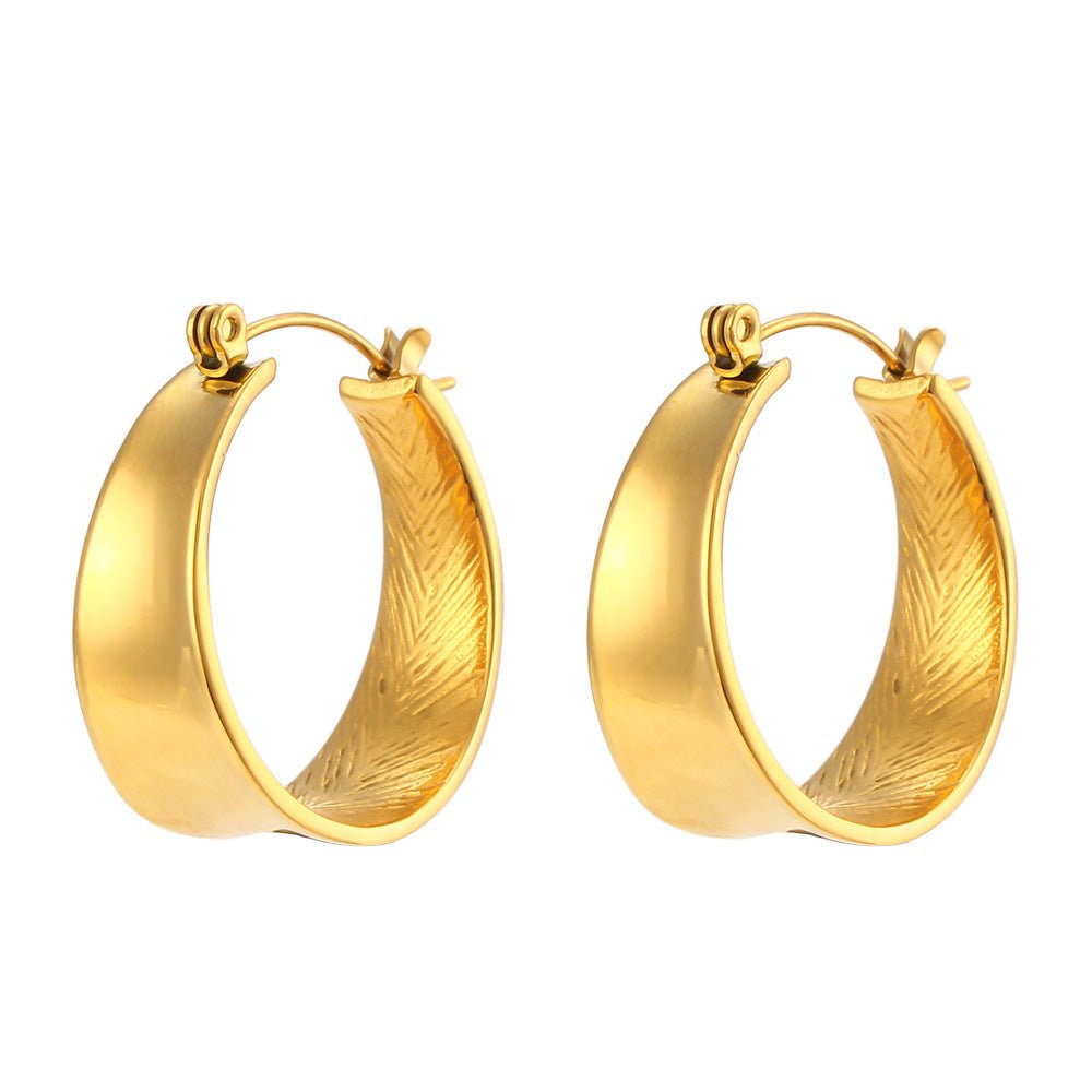 Chunky Gold Classic Hoops - Purmina