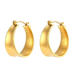 Chunky Gold Classic Hoops - Purmina