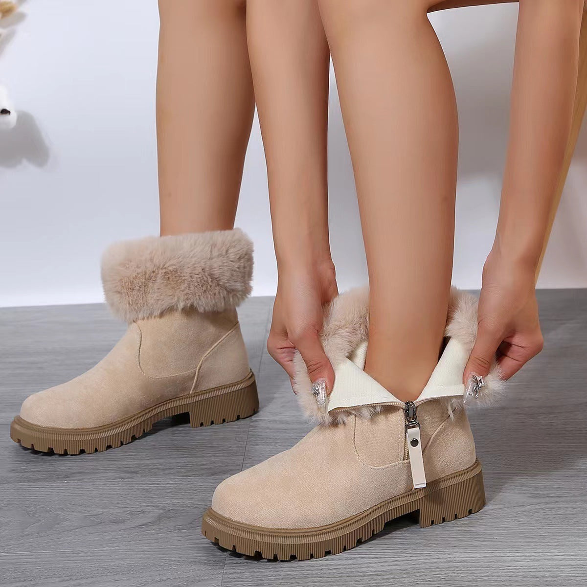 Women’s Faux Fur Non-Slip Winter Boots