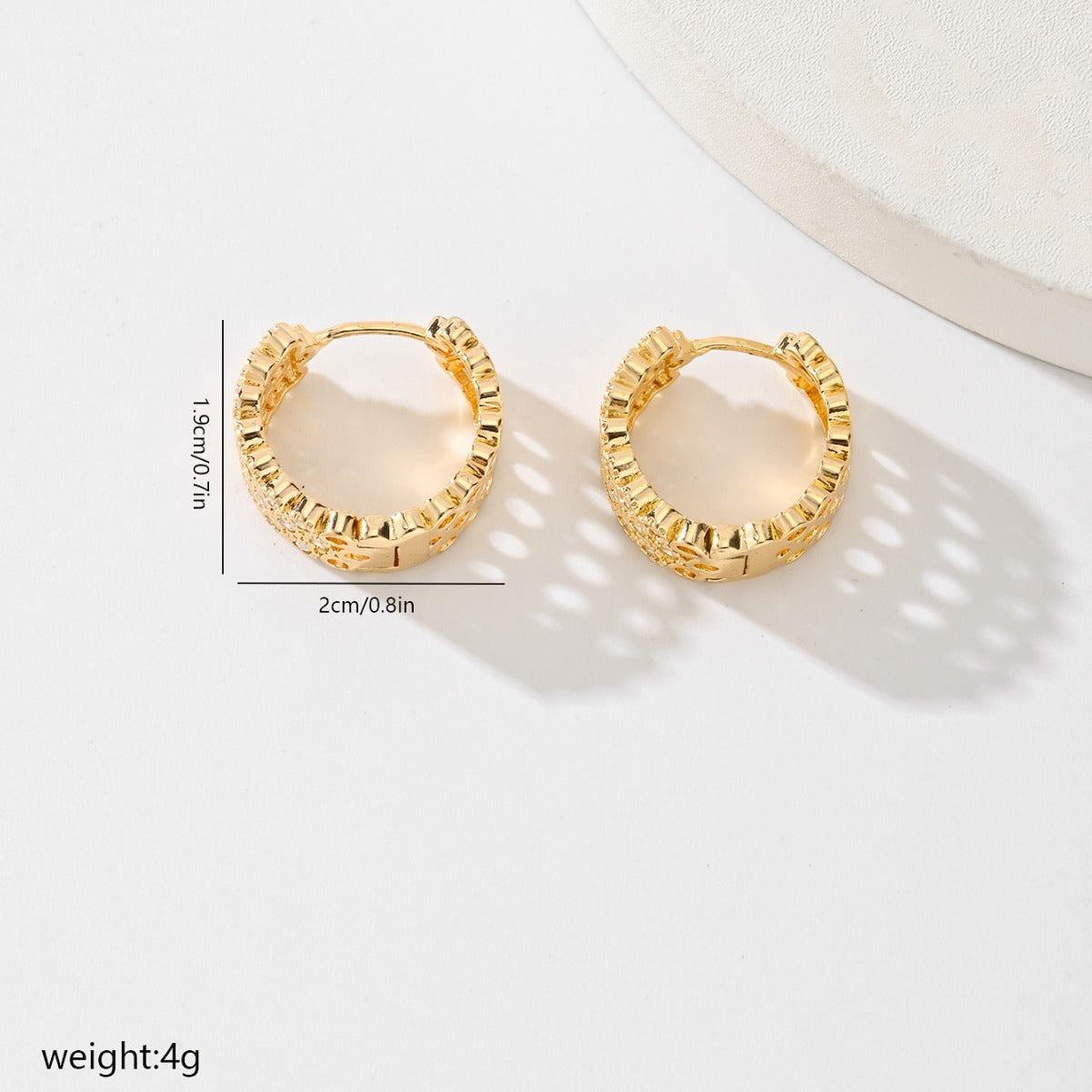 Gold Hoop Earrings with Crystals – Exquisite Women’s Fashion Jewelry