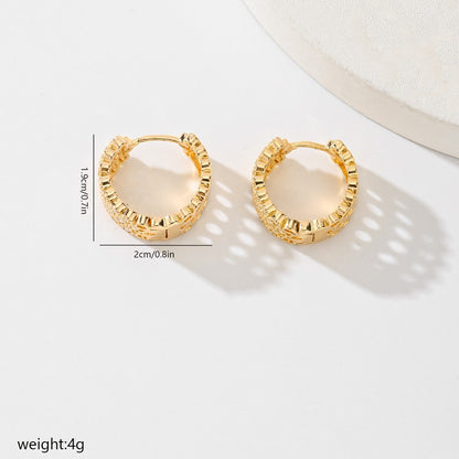 Gold Hoop Earrings with Crystals – Exquisite Women’s Fashion Jewelry