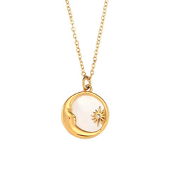 Popular Versatile Shell Moon Necklace - Purmina